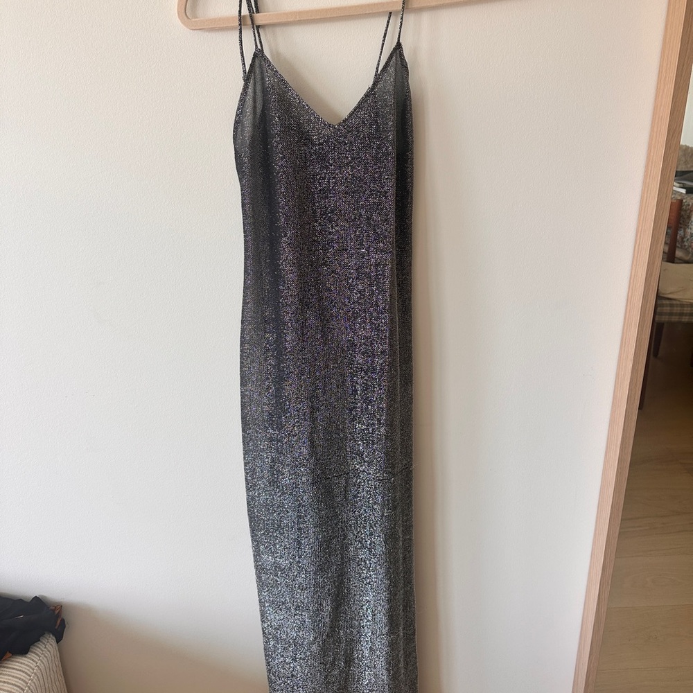 Reformation gunmetal lurex Dress